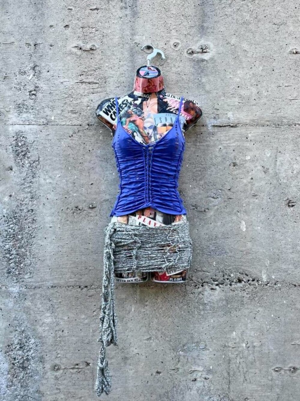 SKY BLU slashed slitweave cami